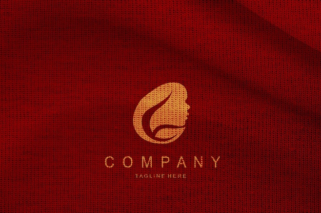 mockup logo beauty fabric psd