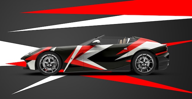 Mockup of a luxury generic sport car