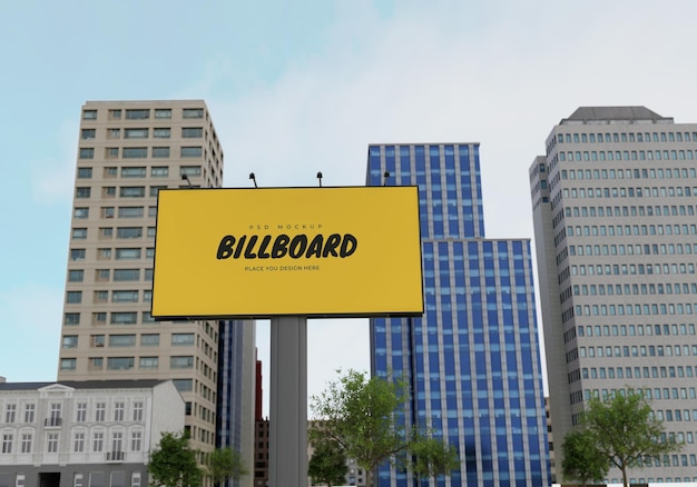 Mockup of rectangular billboard Psd