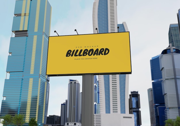 Mockup of rectangular billboard Psd