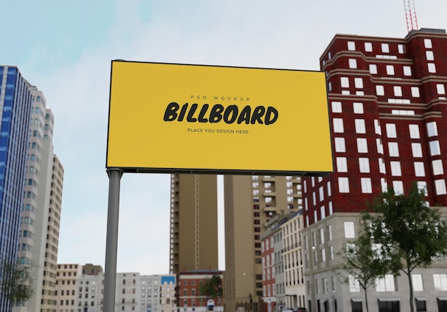 Mockup of rectangular billboard Psd