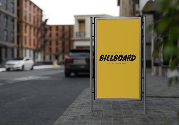 Mockup of rectangular billboard Psd