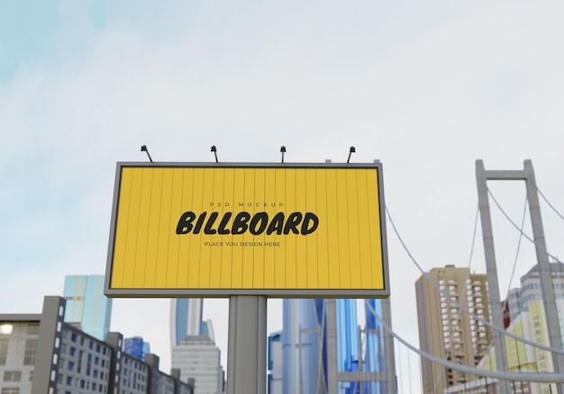 Mockup of rectangular billboard Psd