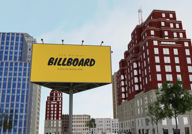 Mockup of rectangular billboard Psd