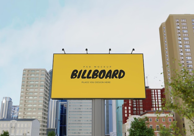 Mockup of rectangular billboard Psd