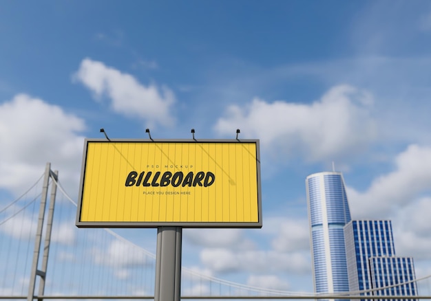 Mockup of rectangular billboard Psd