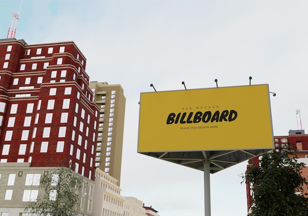 Mockup of rectangular billboard Psd