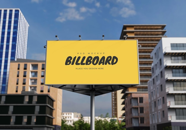 Mockup of rectangular billboard Psd