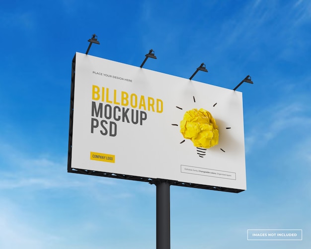 Mockup of Rectangular Billboard