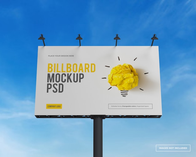 Mockup of Rectangular Billboard