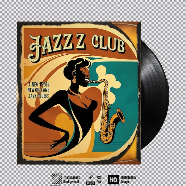 PSD mockup of a retrostyle vinyl record cover