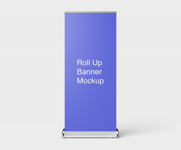 Mockup of roll up banner stand