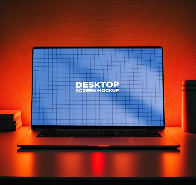 mockup screen display laptop 