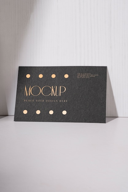 Mockup of stationery standing up