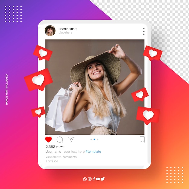 mockup template instagram feed