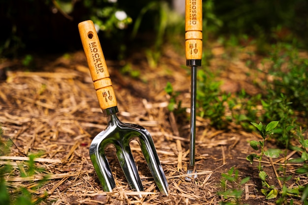 Mockup of tools for gardening