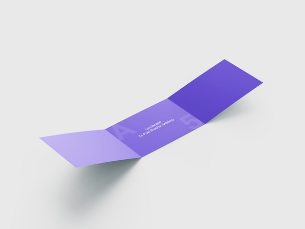 Mockup of trifold brochure