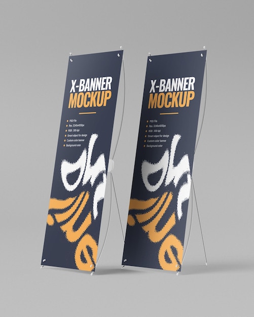 PSD mockup x banner for branding psd