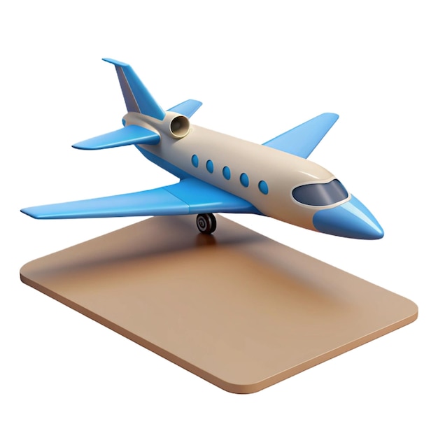 a model of a model airplane with the word quot the quot blue quot on the bottom