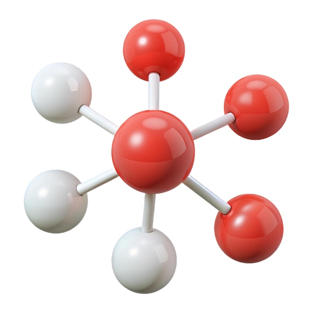 a model of a multi colored sphere with three white and gray balls