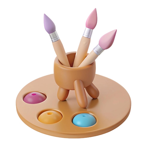 a model of a pencil holder with a pencil in it