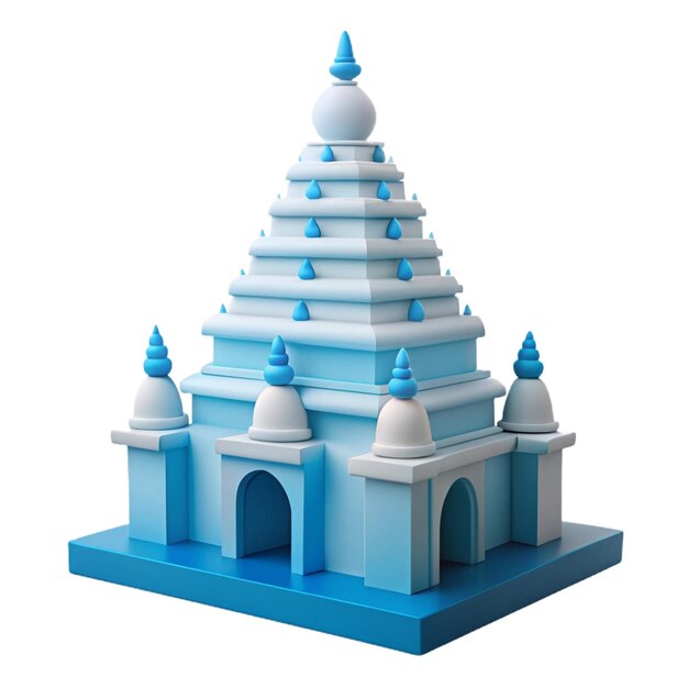 a model of a temple made by the company called a d