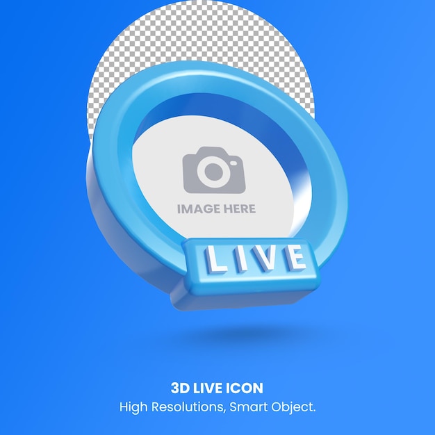 Modern 3d social media Facebook live streaming  