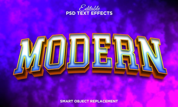 modern 3d text effect with galaxy space background