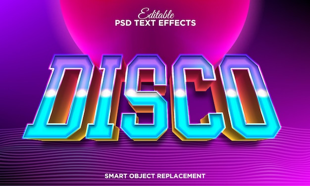 modern 3d text effect with retro background