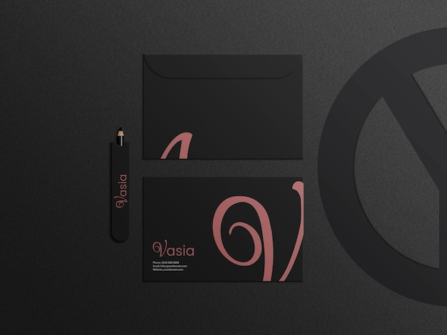 modern 9 envelope mockup