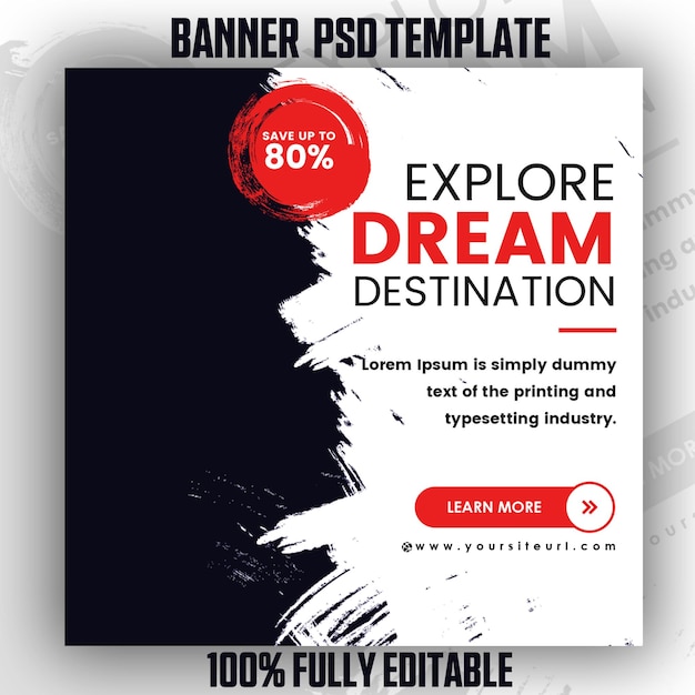 PSD modern abstract banner template collection