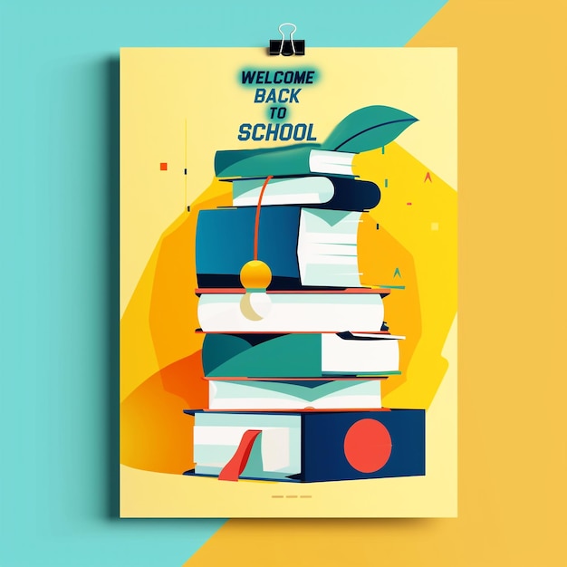 Modern backtoschool background design