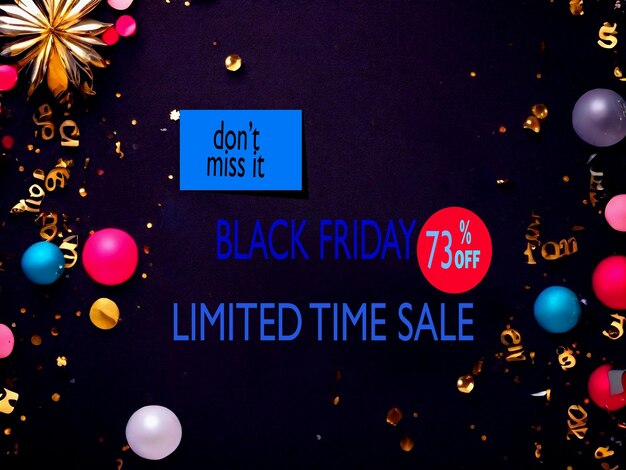 PSD modern black friday sale banner background template