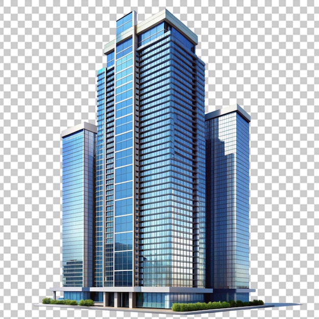 Modern building isolate on transparency background PSD