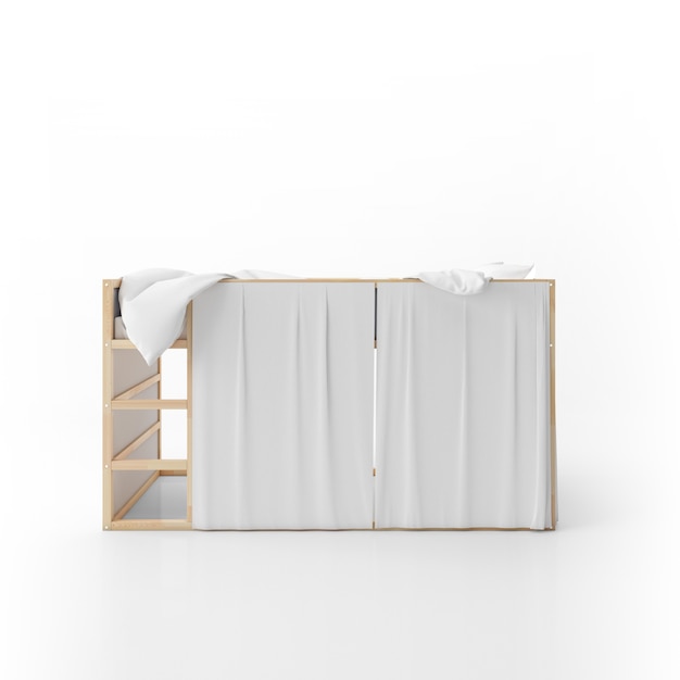 modern bunk bed design isolated