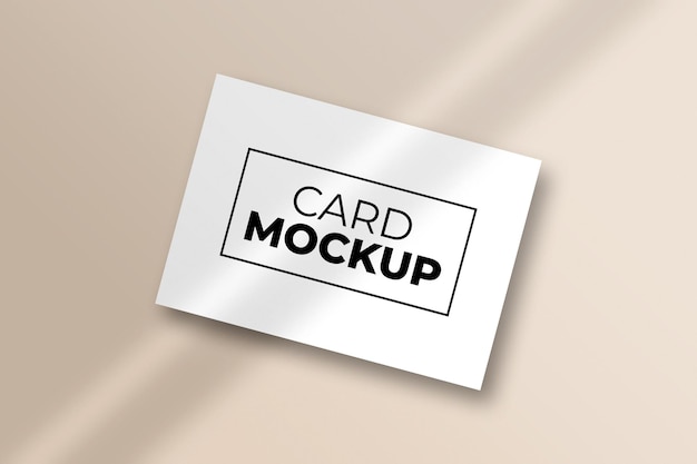 Modern business card logo mockup with shadow overlay