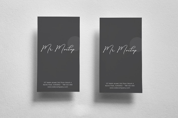 Modern business card mock-up arrangement