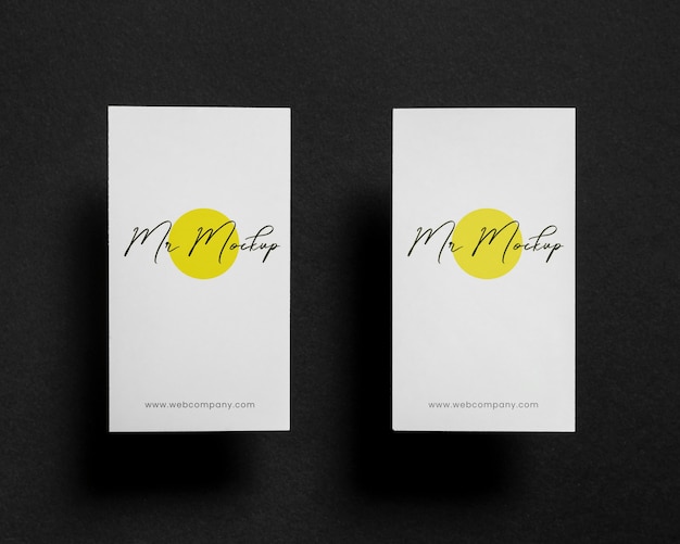 Modern business card mock-up arrangement