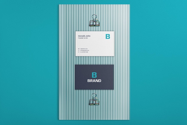 Modern business card mockup - fully editable minimal mockup