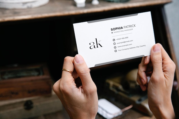 PSD a modern business card mockup