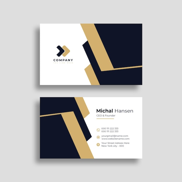 Modern business card template psd file design