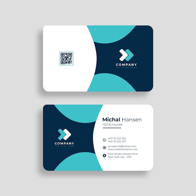 Modern business card template psd