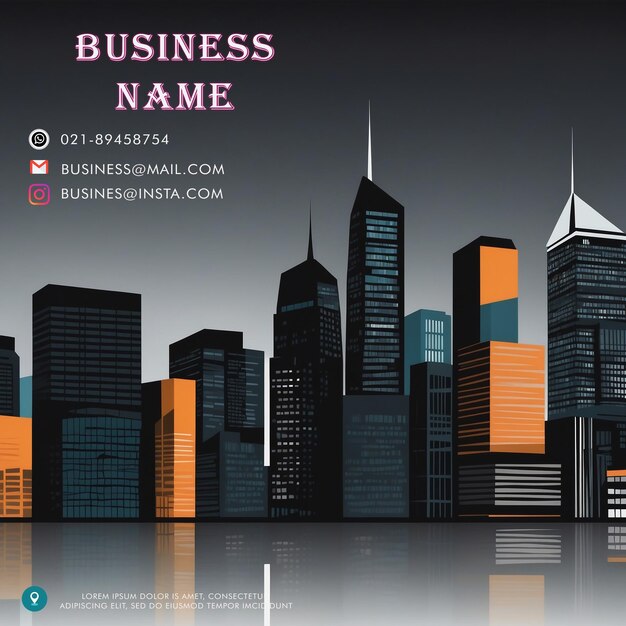 PSD modern business card template