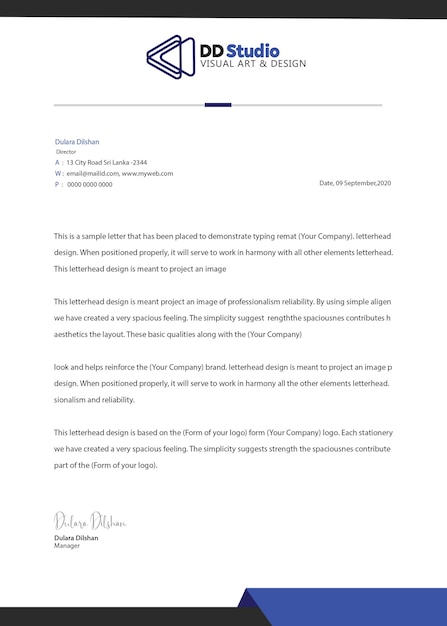 PSD modern business and corporate letterhead template