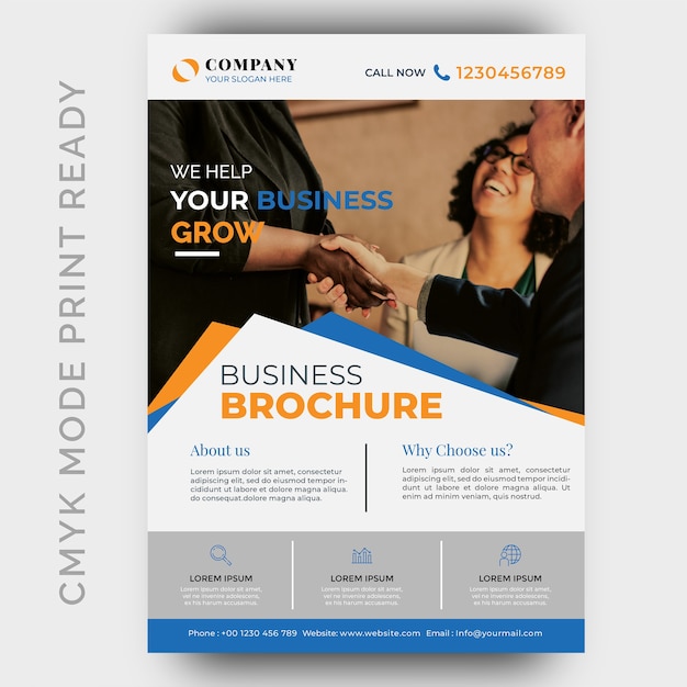 PSD modern business flyer design template