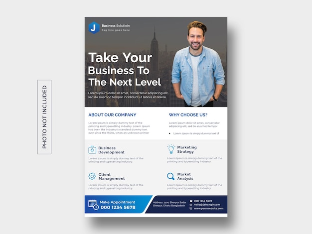 Modern business flyer template design