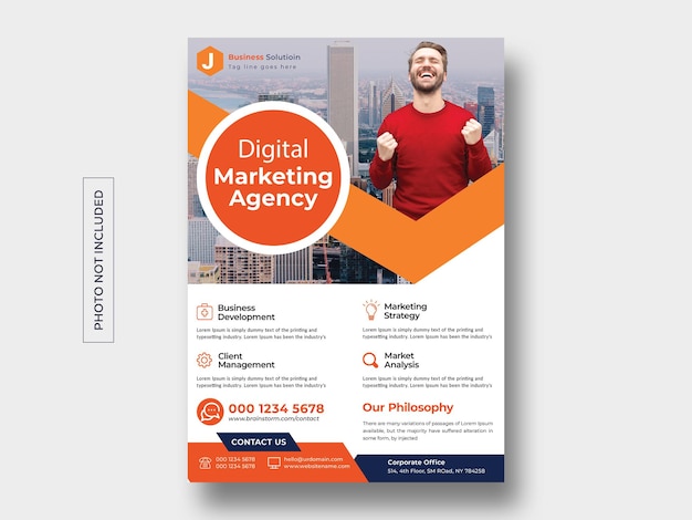 Modern business flyer template