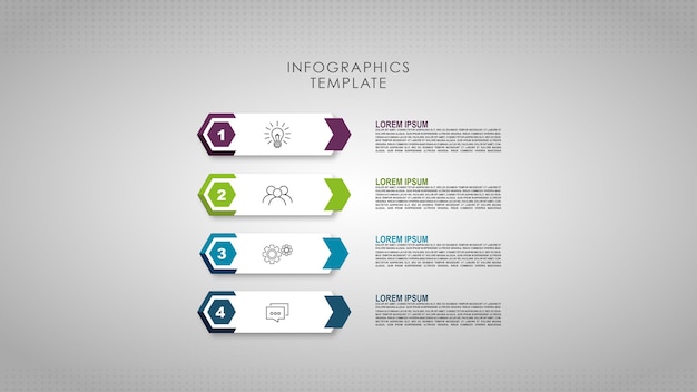 Modern business infographics concept with four steps