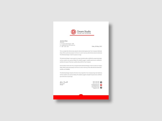 Modern business letterhead template