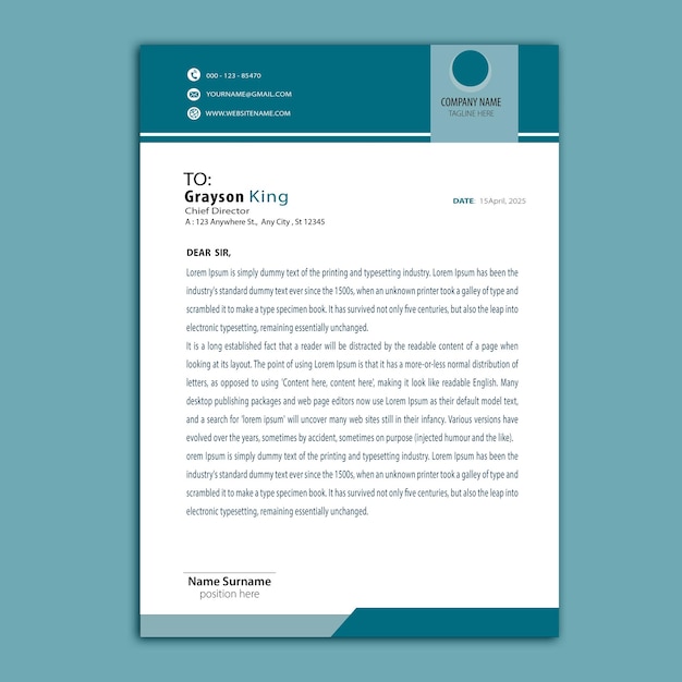 Modern Business letterhead